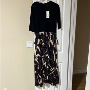 Chic Black and Tan Dress